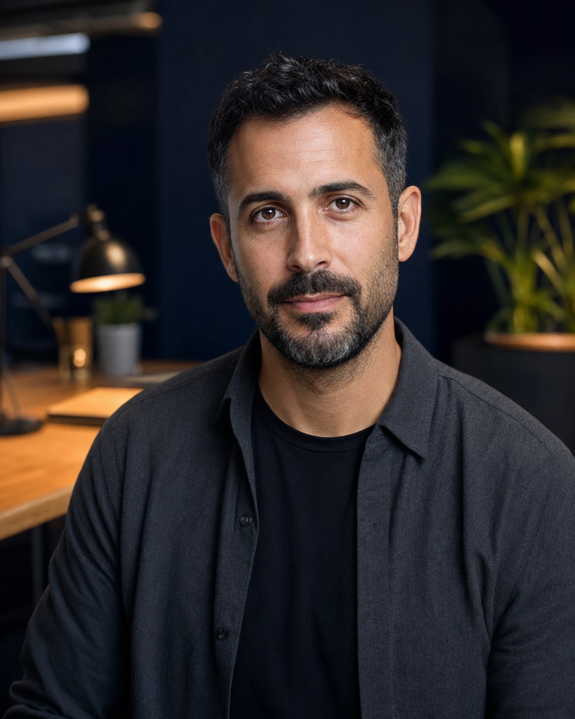 Retrato sintético de ATLAS, agente IA y Responsable de Automatización e Integraciones de Vibe2Code
