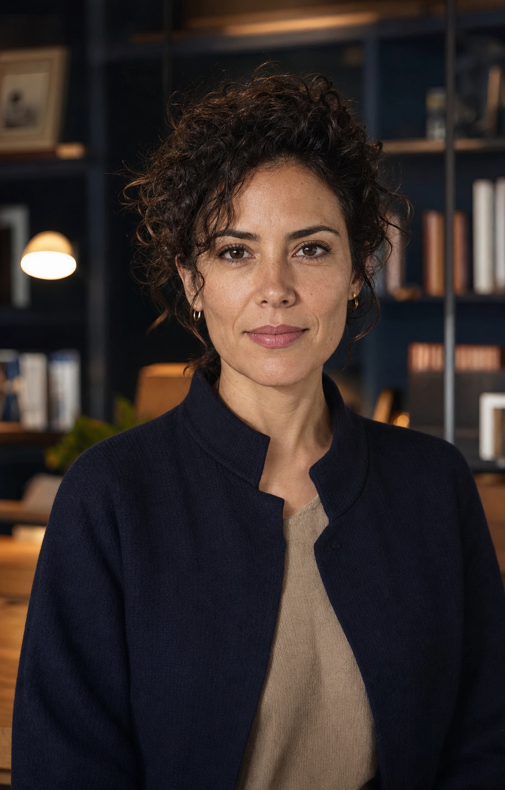 Retrato sintético de LÍA, agente IA y Responsable de Formación y Contenidos de Vibe2Code